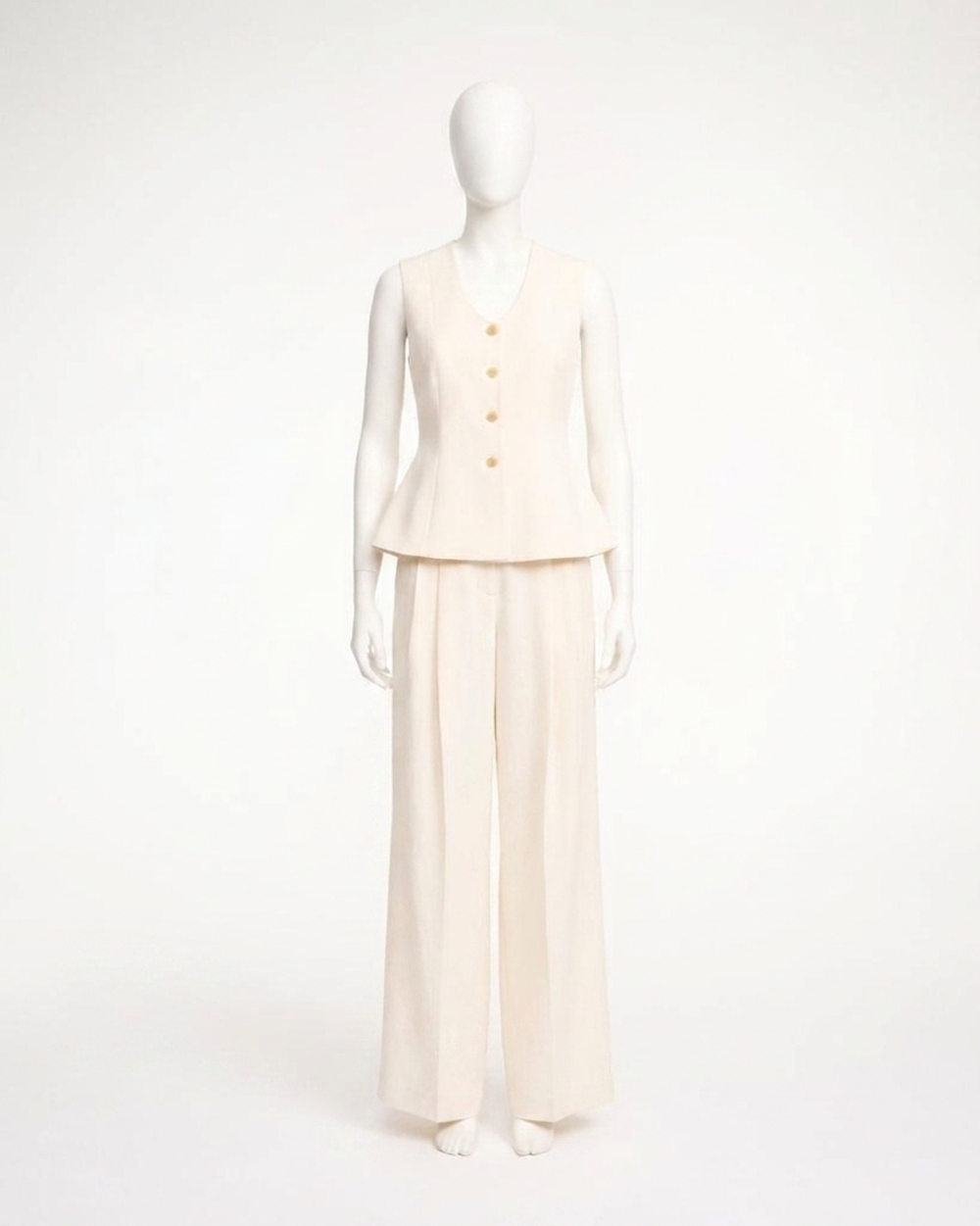 NEW BY MALENE BIRGER merlin classic vest in pearl